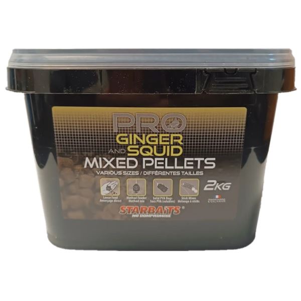 Starbaits Pelety Pro Ginger Squid Mixed 2 kg