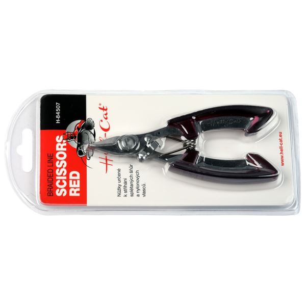 Hell-Cat Nůžky Scissor For Braided Line S/S Claret Red
