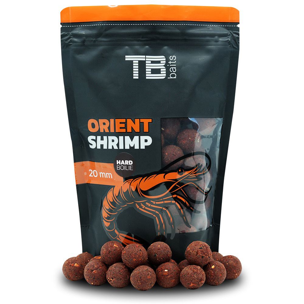 Levně Tb baits hard boilie orient shrimp - 250 g 20 mm