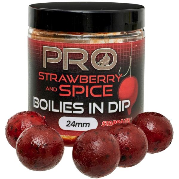 Starbaits Boilies In Dip Probiotic Strawberry Spice 150 g