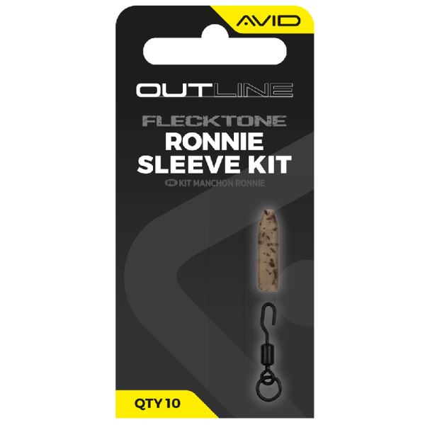 Avid Carp Obratlík s Kroužkem a Převlek Outline FleckTone Ronnie Sleeve Kit