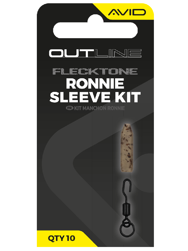 Avid carp obratlík s kroužkem a převlek outline flecktone ronnie sleeve kit