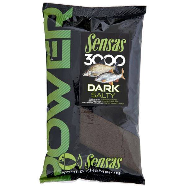 Sensas Krmítková Směs 3000 Power Dark Salty 1 kg