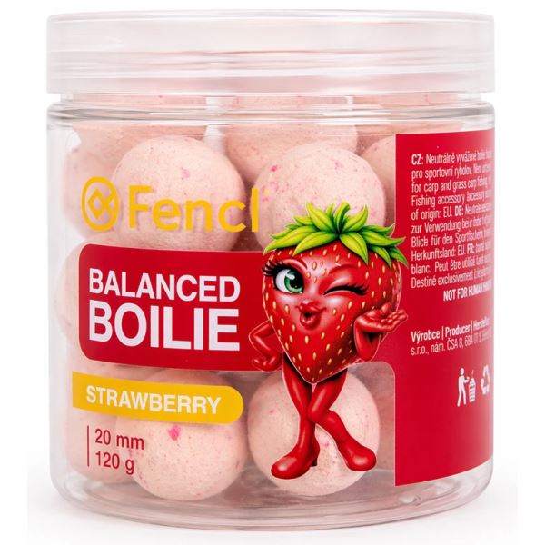 Fencl Vyvážené Boilie Balanced Strawberry 120 g 20 mm