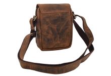 Mercucio Pánské Kožené Crossbody Tmavěhnědé Kapr (2)