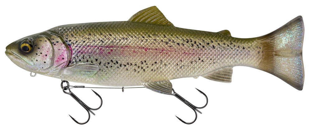 Levně Savage gear gumová nástraha 3d line thru pulsetail trout slow sinking clear rainbow trout - 25 cm 185 g