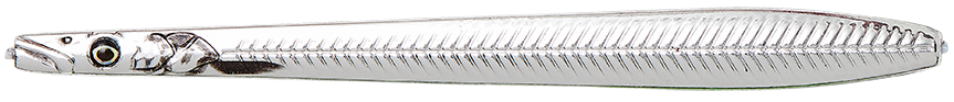 Levně Savage gear line thru sandeel nail silver plating - 11 cm 20 g