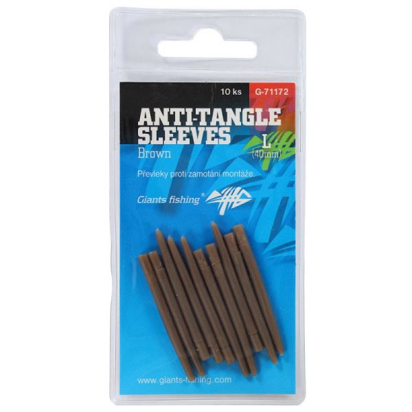 Giants Fishing Převleky Proti Zamotání Anti-Tangle Sleeves Brown 10 ks