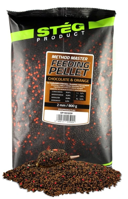 Levně Stég pelety feeding pellet 800 g 2 mm - chocolate orange