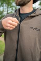 Avid Carp Mikina Compound Zip Hoodie Brown (8)