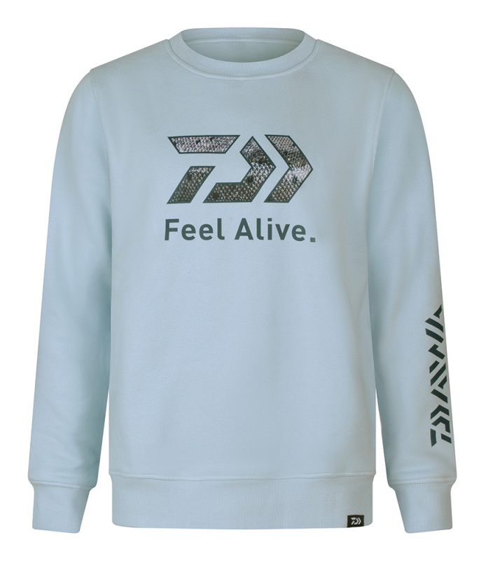 Daiwa mikina d-vec hoodie crew neck trout - l