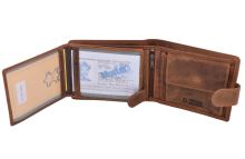 Mercucio Peněženka Světlehnědá Embos Kapr Hlava (3)