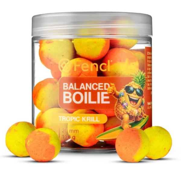 Fencl Vyvážené Boilie Balanced Tropic Krill 120 g 20 mm