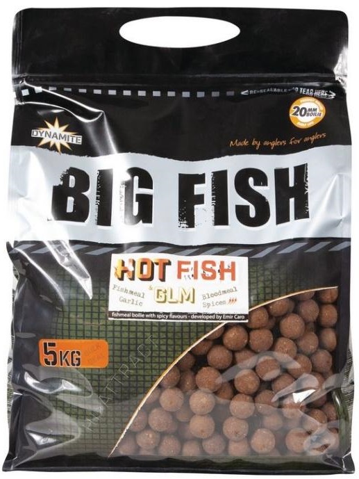 Dynamite baits boilies big fish hot fish glm - 5 kg 20 mm