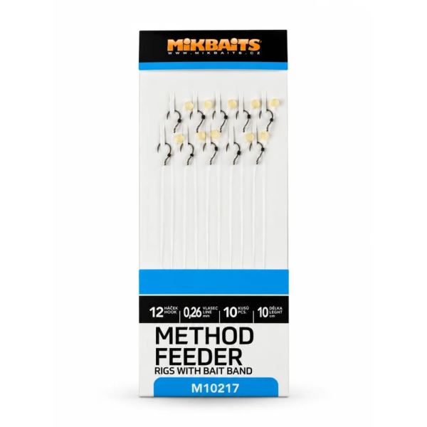 Mikbaits Method Feeder Návazce S Elastickým Kroužkem 10ks