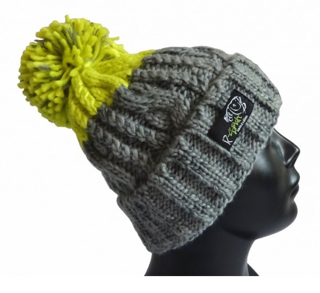 Levně R-spekt kulich maxi pompom beanie šedý citron