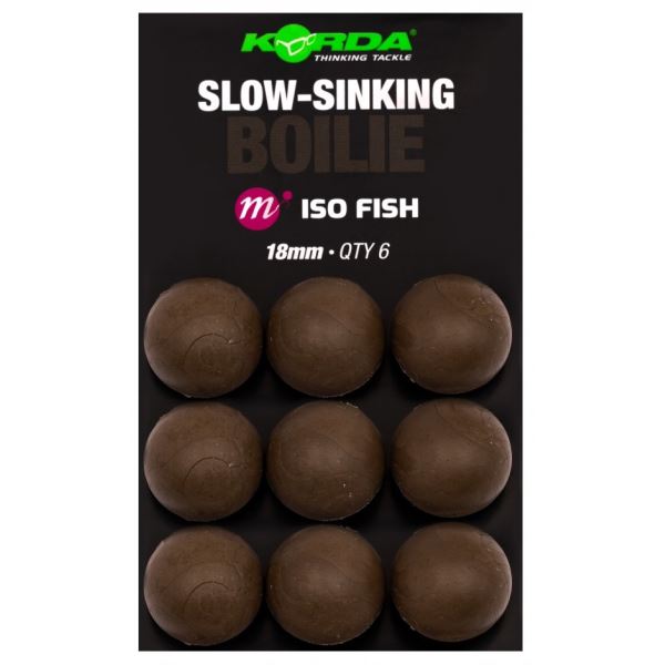 Korda Umělé Boilie Slow Sinking Boilie ISO Fish 9 ks