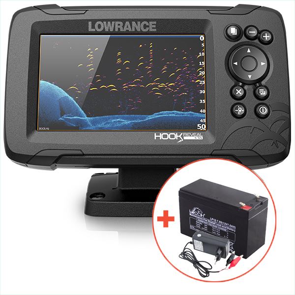 Lowrance Echolot Hook Reveal 5 Se Sondou HDI 50/200 KHZ