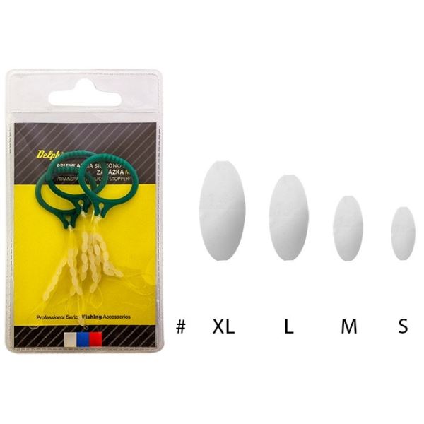 Delphin Průhledná Silikonová Zarážka 3 ks