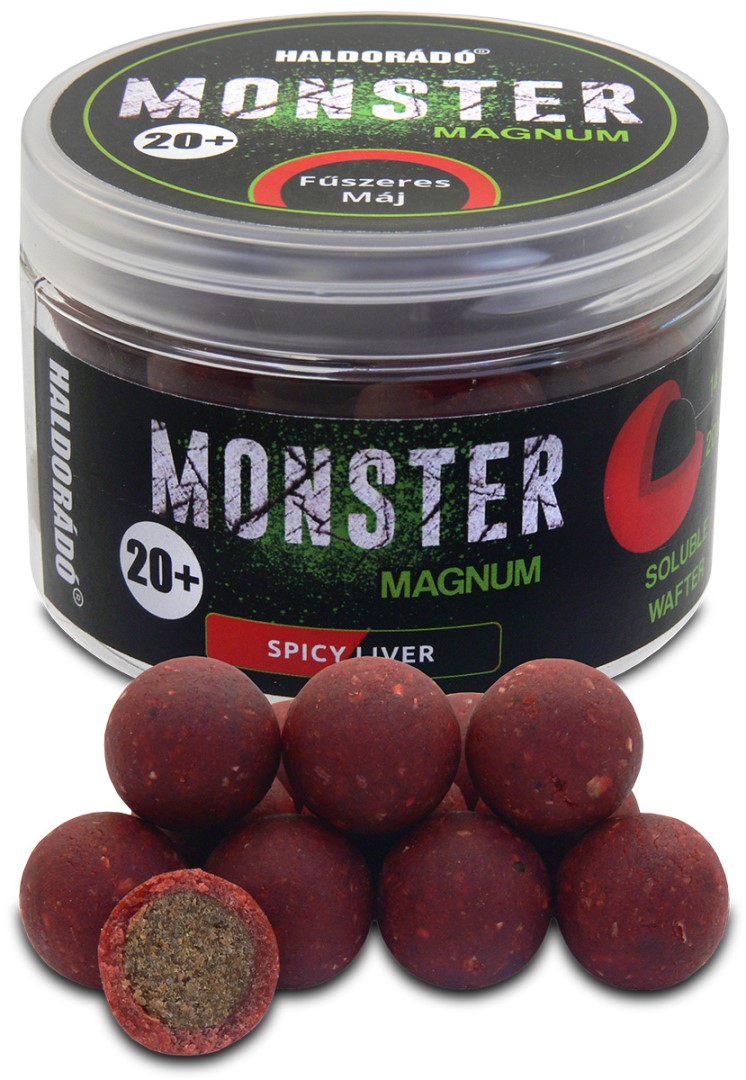 Haldorádó plovoucí boilie pop-up boilies monster magnum 80 g 20 mm - pikantní játra