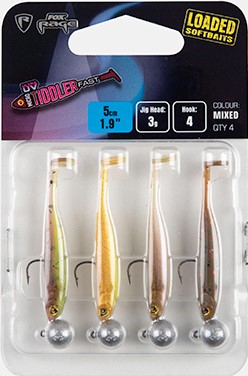 Levně Fox rage gumová nástraha ultra uv micro tiddler fast mixed colour loaded lure pack 5 cm 4 ks