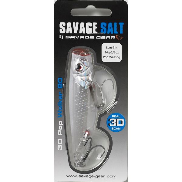 Savage Gear Wobler 3D Minnow Pop White Flash