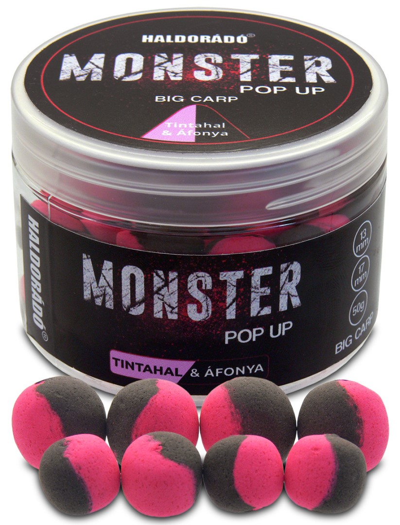 Haldorádó pop-up monster big carp 50 g 13+17 mm - chobotnice borůvka