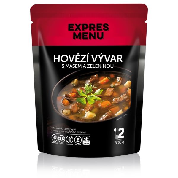 Expres Menu Hovězí Vývar S Masem A Zeleninou 600 g