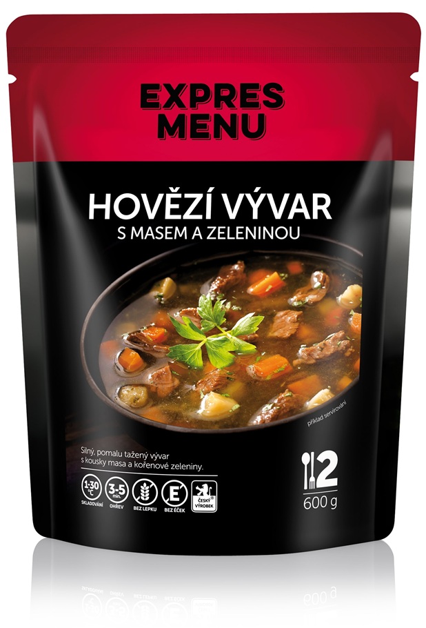 Levně Expres menu hovězí vývar s masem a zeleninou 600 g